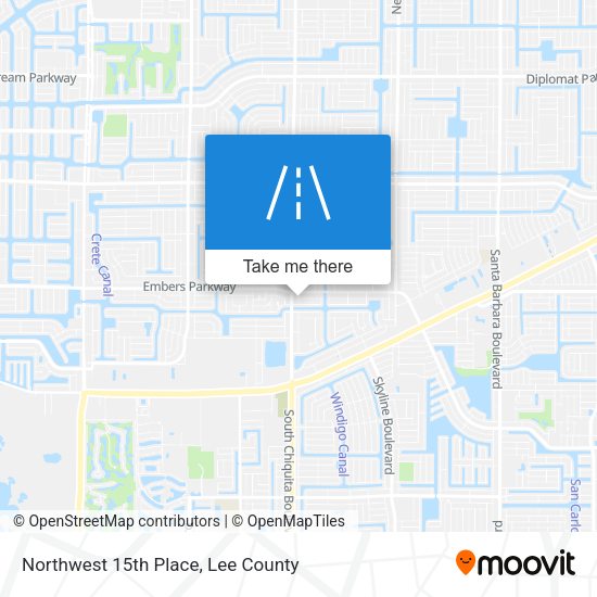 Northwest 15th Place map
