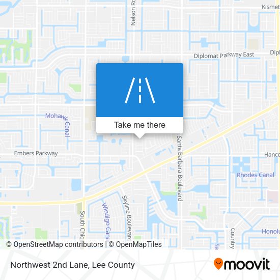 Northwest 2nd Lane map