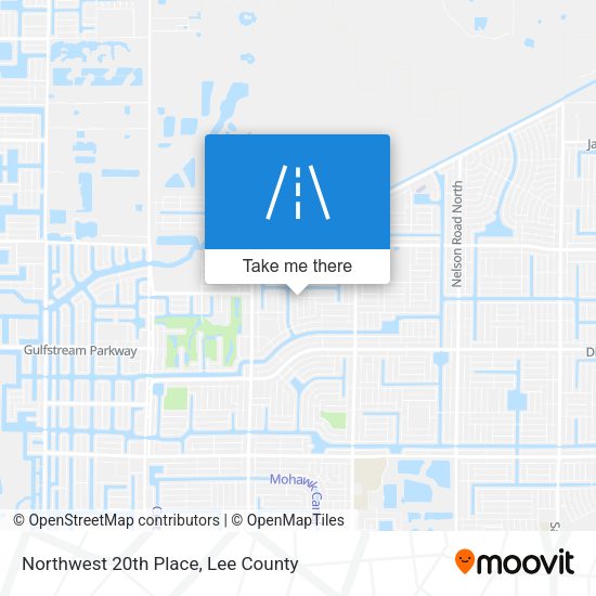 Northwest 20th Place map