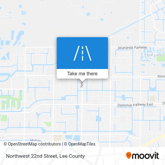 Northwest 22nd Street map