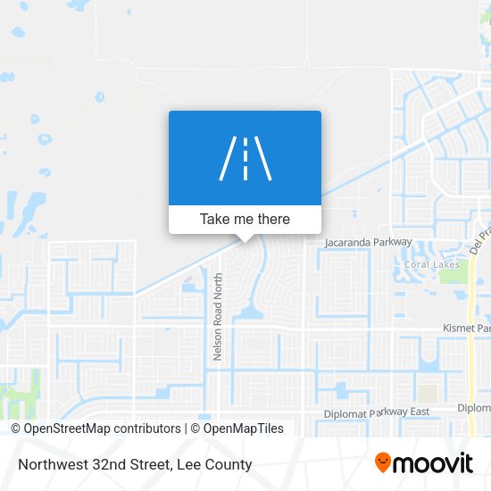 Northwest 32nd Street map