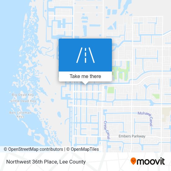 Northwest 36th Place map