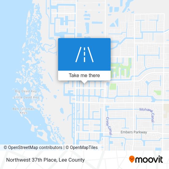 Northwest 37th Place map