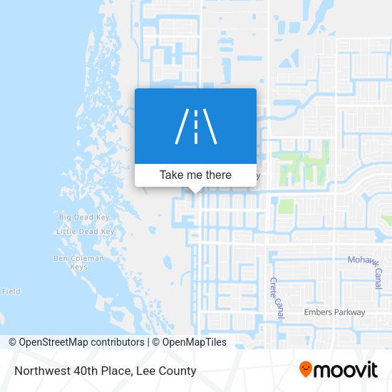 Northwest 40th Place map