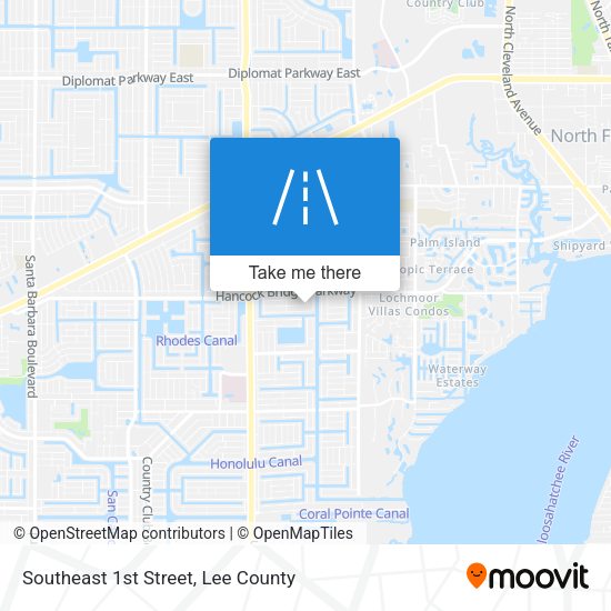 Southeast 1st Street map