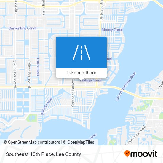 Southeast 10th Place map