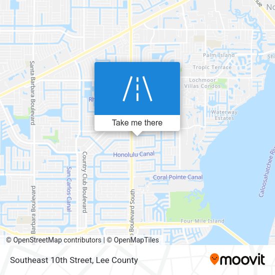 Southeast 10th Street map