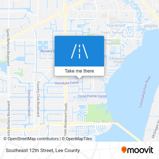 Southeast 12th Street map