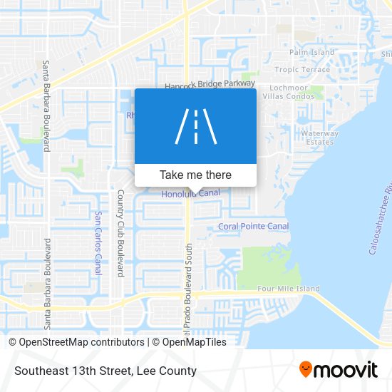 Southeast 13th Street map