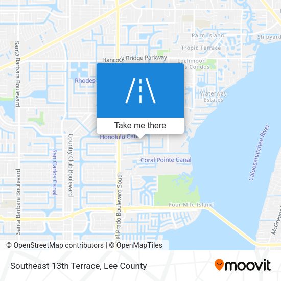Southeast 13th Terrace map