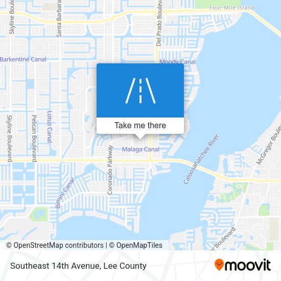 Mapa de Southeast 14th Avenue