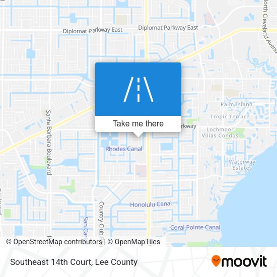 Southeast 14th Court map
