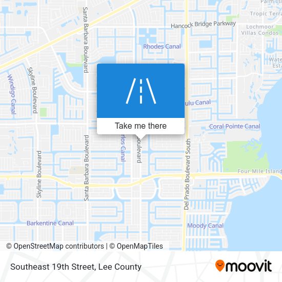 Southeast 19th Street map