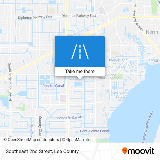 Southeast 2nd Street map