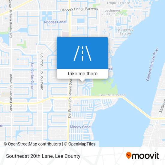Southeast 20th Lane map