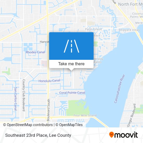 Southeast 23rd Place map