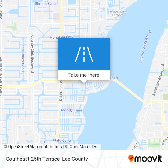 Southeast 25th Terrace map