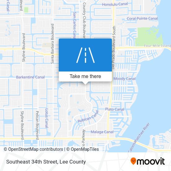 Southeast 34th Street map