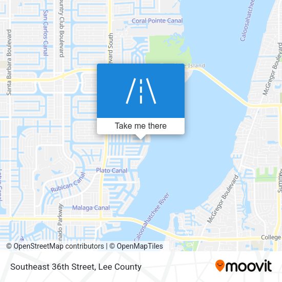 Southeast 36th Street map