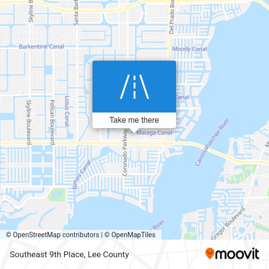 Southeast 9th Place map