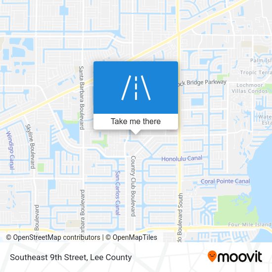 Southeast 9th Street map