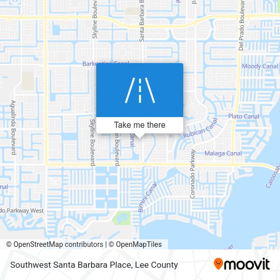 Mapa de Southwest Santa Barbara Place