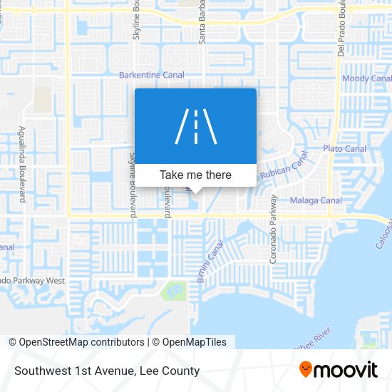 Southwest 1st Avenue map