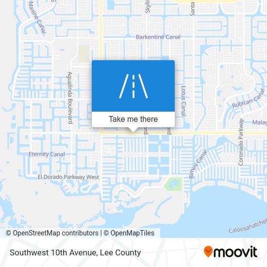 Southwest 10th Avenue map