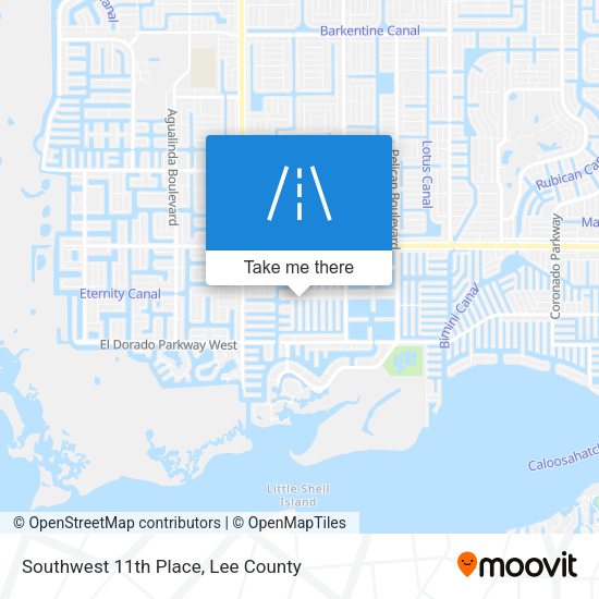 Southwest 11th Place map