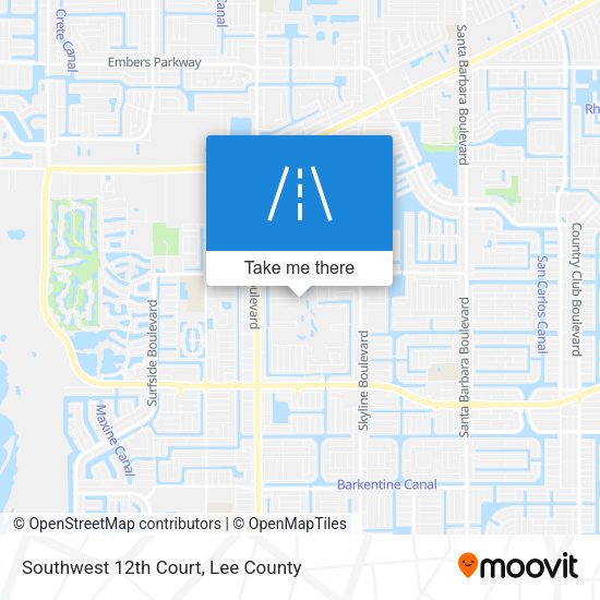 Southwest 12th Court map