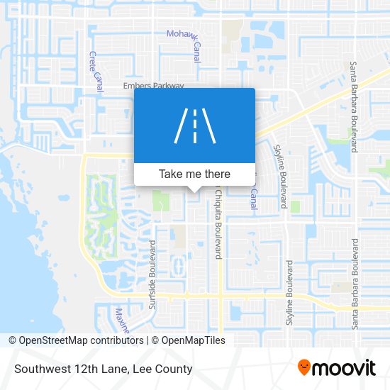 Southwest 12th Lane map
