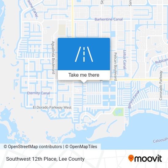 Southwest 12th Place map