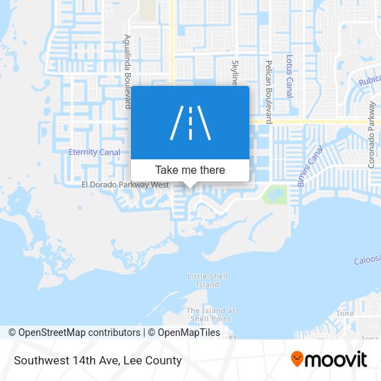 Mapa de Southwest 14th Ave