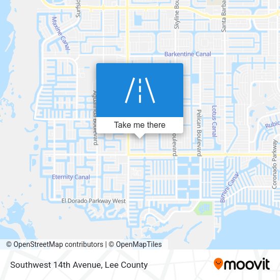 Mapa de Southwest 14th Avenue