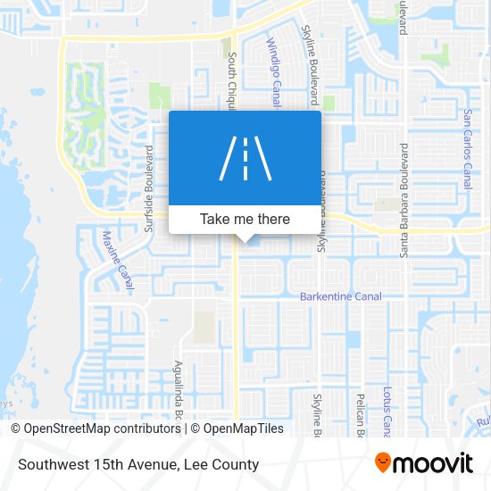 Southwest 15th Avenue map
