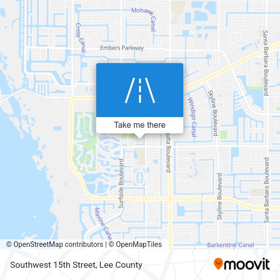 Southwest 15th Street map