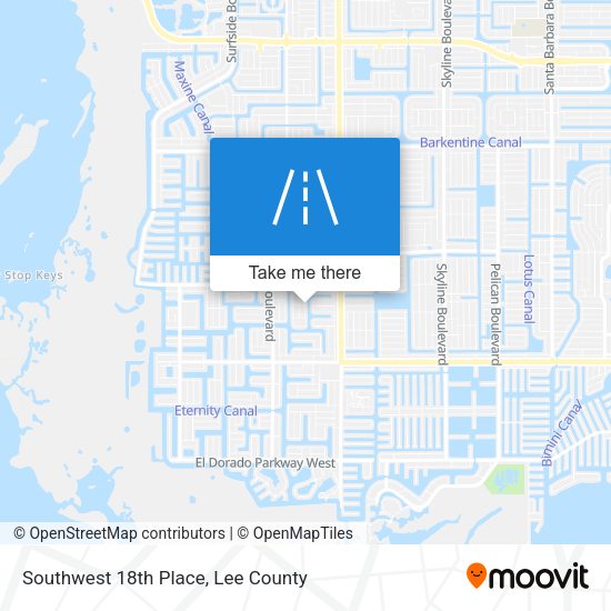 Southwest 18th Place map