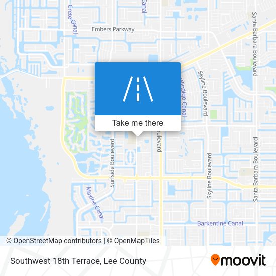 Southwest 18th Terrace map