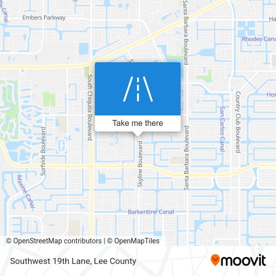 Mapa de Southwest 19th Lane