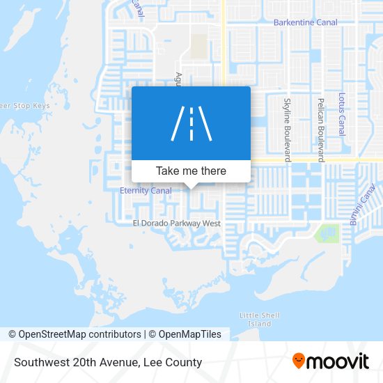 Southwest 20th Avenue map