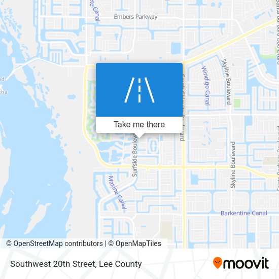 Southwest 20th Street map