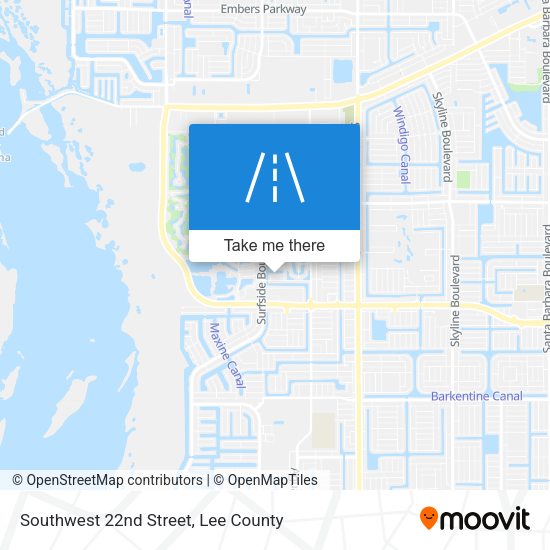 Southwest 22nd Street map