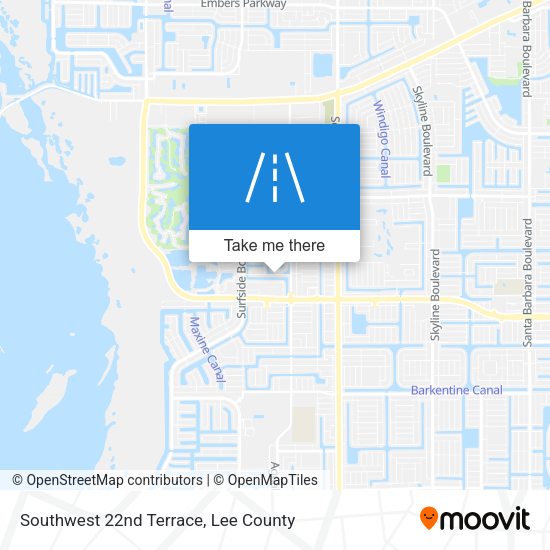 Southwest 22nd Terrace map