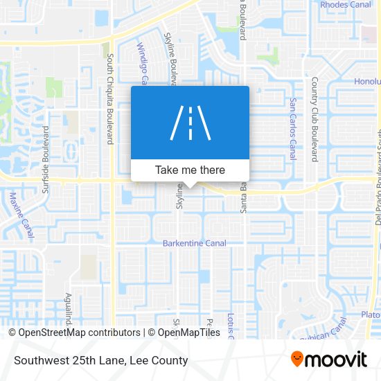 Southwest 25th Lane map