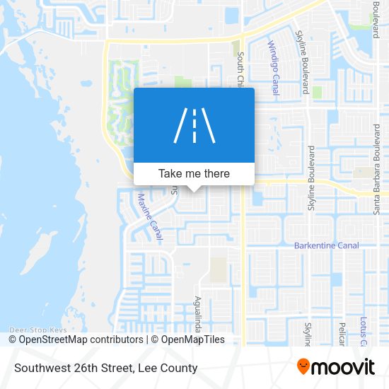 Southwest 26th Street map