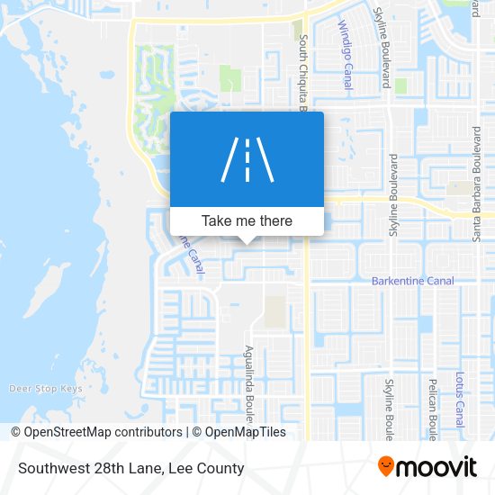 Southwest 28th Lane map