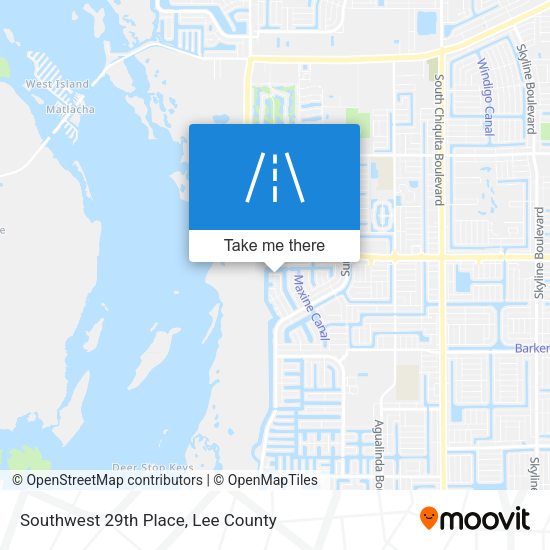 Southwest 29th Place map
