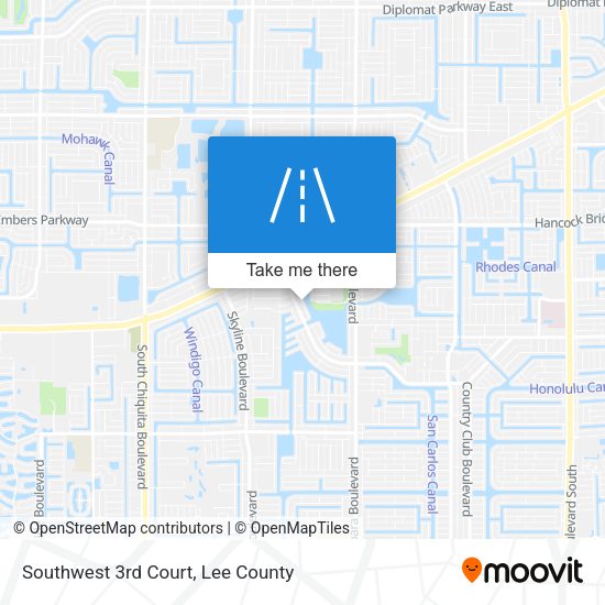 Southwest 3rd Court map