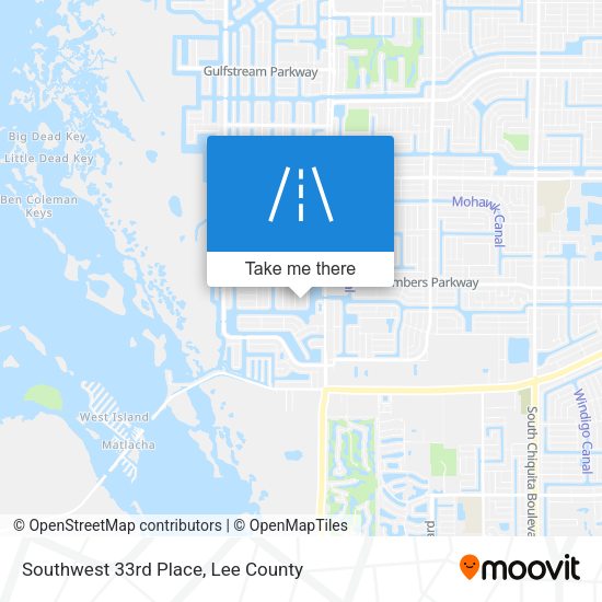 Southwest 33rd Place map