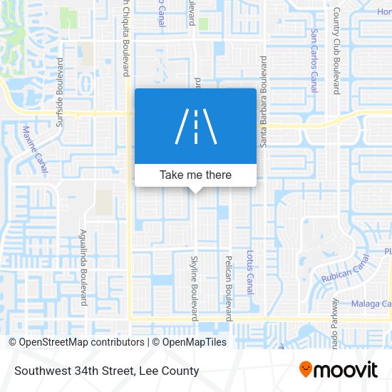 Southwest 34th Street map